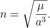     ∘ ---
       μ--
n =    a3.
