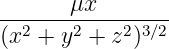        μx
--2----2----2-3∕2-
(x  + y +  z )