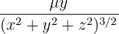        μy
---2---2----2-3∕2
(x  + y  + z )