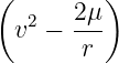 (        )
  2   2μ-
 v  −  r