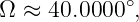 Ω ≈  40.0000 ∘,
