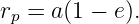 rp = a(1 − e).
