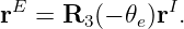   E            I
r   = R3 (− 𝜃e)r .
