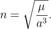     ∘ ---
n =    μ-.
       a3
