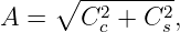     ∘  ---------
A =    C2c + C2s,
