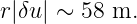 r|δu| ∼ 58 m.
