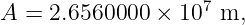 A =  2.6560000  × 107 m,
