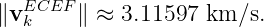 ∥vEkCEF ∥ ≈  3.11597  km ∕s.
