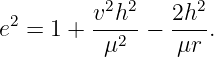          v2h2    2h2
e2 = 1 + -----−  ---.
          μ2     μr
