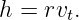 h = rvt.
