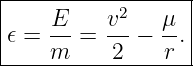 |------------------|
|    E-    v2-  μ- |
|𝜖 = m  =  2 −  r .|
-------------------
