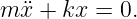 m ¨x + kx = 0.
