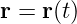 r = r(t)
