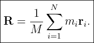 |-----------------|
|     1 ∑N        |
R  = ---    miri. |
-----M---i=1--------
