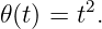 𝜃(t) = t2.
