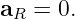 a  =  0.
 R
