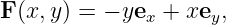 F(x, y) = − yex + xey,
