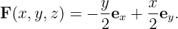 F (x,y,z) = − y-e +  xe .
              2  x   2 y
