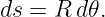 ds = R d𝜃.
