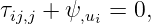 τ   +  ψ   = 0,
 ij,j    ,ui

