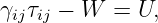 γ  τ −  W  = U,
 ijij
