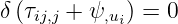 δ (τij,j + ψ,ui) = 0
