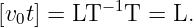 [v0t] = LT −1T = L.
