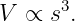       3
V ∝  s .
