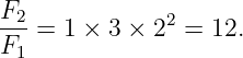 F
--2=  1 × 3 × 22 = 12.
F1
