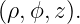 (ρ, ϕ,z).
