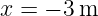 x = − 3m
