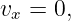 vx = 0,
