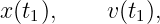 x(t1),    v(t1),
