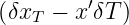         ′
(δxT  − x δT)