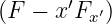 (F − x ′Fx ′)