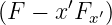 (F  − x′Fx′)