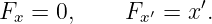 Fx =  0,    Fx ′ = x ′.
