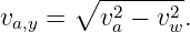        ∘ --------
va,y =   v2a − v2w.
