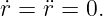 ˙r = ¨r = 0.
