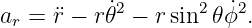 v = (dr)∕ (dt)er + r(der)∕ (dt).
