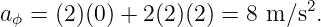 v = (2.0)(3.0)eϕ + 0.50ez,
