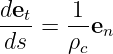 det-=  1-e
 ds    ρc n
