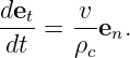 de     v
--t-= -- en.
dt    ρc
