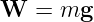W  =  mg
