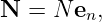 N =  N en,

