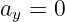 ay =  0
