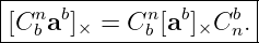 |----------------------|
-[Cnb ab]×-=-Cnb [ab]×Cbn.

