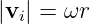 |vi| = ωr
