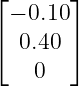 ⌊− 0.10⌋
⌈      ⌉
  0.40
    0