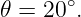       ∘
𝜃 = 20 .

